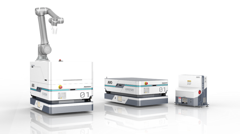 PA旗舰厅數位開發的自主式移動機器人（AMR250M），搭配全向輪並結合AI演算法、2D LiDAR、3D攝影機等技術，協助客戶實現產線全自動化